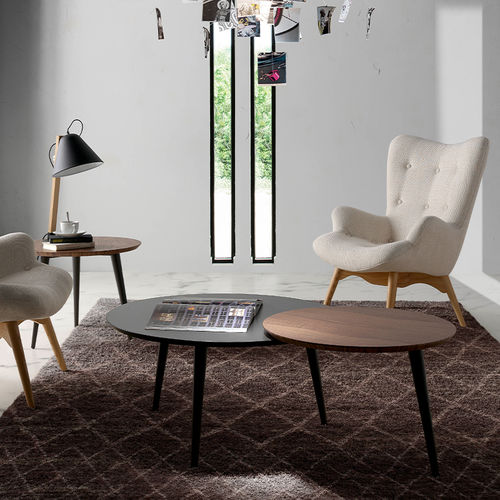 Moderner Sessel - 5023 - Angel Cerdá - Stoff / Esche / Hochlehner