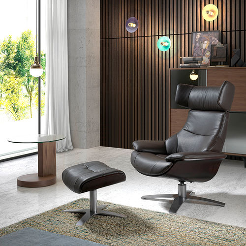 Moderner Sessel - 5022 - Angel Cerdá - Leder / Kuhfell / polierter