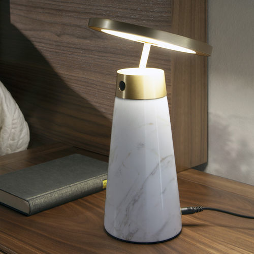 Nachttischlampe - 8034 - Angel Cerdá - Stahl / Marmor / modern