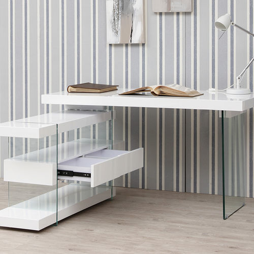 Bodenstehender Schreibtisch - 3002 - Angel Cerdá - modern / lackiertes Holz / für Eckeinbau