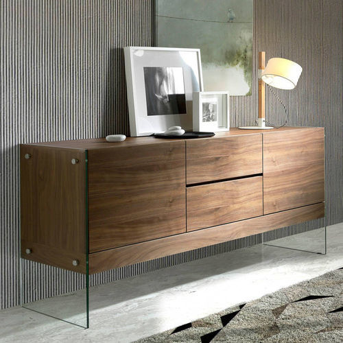 Modernes Sideboard - 3062 - Angel Cerdá - Nussbaum / doppelt / für Hotels