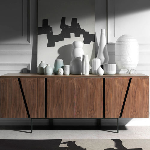 Modernes Sideboard - 3124 - Angel Cerdá - Nussbaum / mit 4 Beinen / für Hotels