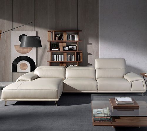 Modernes Sofa - 6149 - Angel Cerdá - Kuhfell / mit Kopfstütze / beige