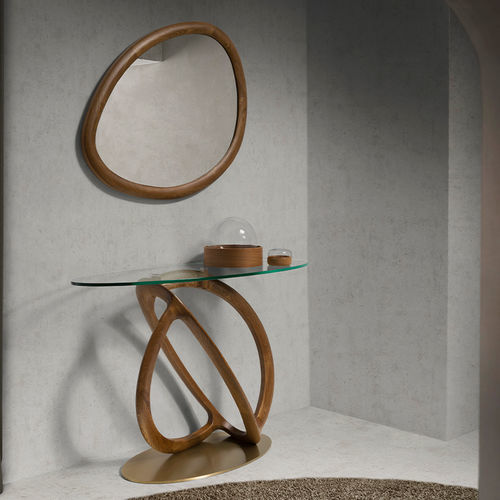 Wandmontierter Spiegel - 3245 - Angel Cerdá - modern / Nussbaum / braun
