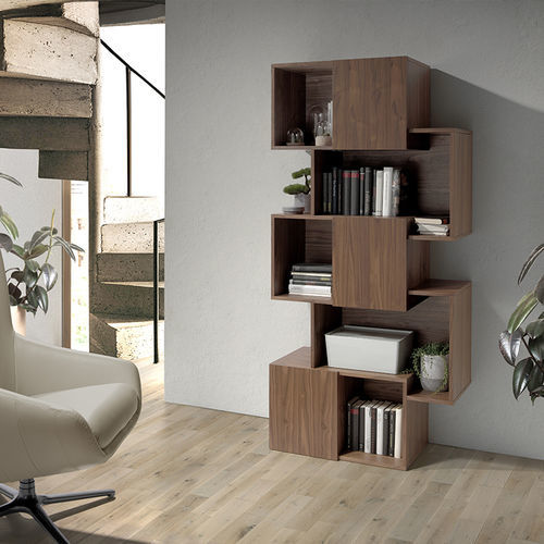 Modernes Bücherregal - 3021 - Angel Cerdá - für Büro / für Hotels / Nussbaum