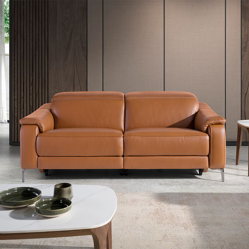 Modernes Sofa - 6181 - Angel Cerdá - Leder / mit Kopfstütze / mit Fußstütze