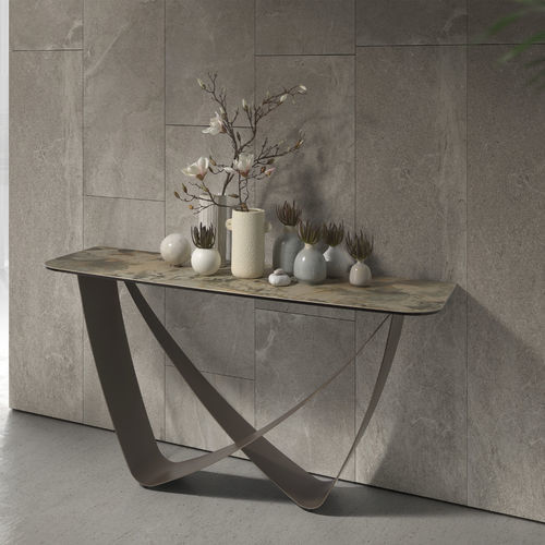 Moderner Konsolentisch - 3269 - Angel Cerdá - Feinsteinzeug / Marmor / Gestell aus lackiertem Stahl
