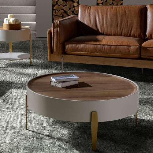 Moderner Couchtisch - 2151 - Angel Cerdá - Nussbaum / Holzfurnier / lackiertes MDF
