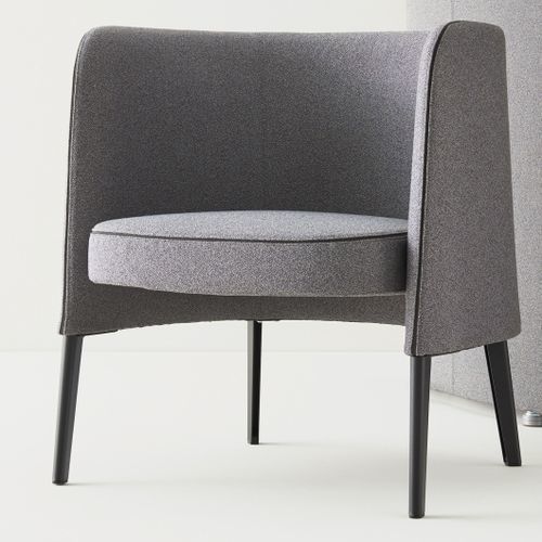 Moderner Sessel - AGORÀ - SEGIS - Stoff / Leder / Metall