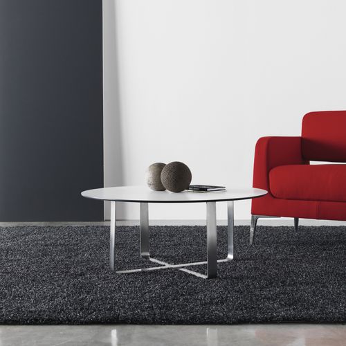 Moderner Couchtisch - LONGWAY - SEGIS - HPL / Gestell aus Stahl / rechteckig