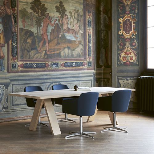 Moderner Tisch - ARTFUL - SEGIS - Eiche / MDF / Gestell aus Eiche