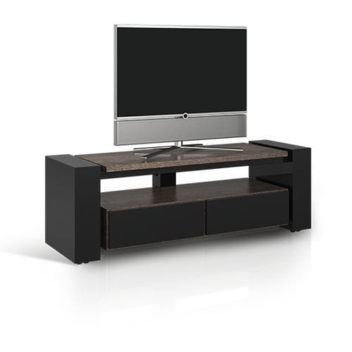 Modernes Fernsehmöbel - X-LINIE HALF OPEN - Handelsagentur Lars Schnepel UG - lowboard / mit unsichtbaren Rollen / mit Schubladen
