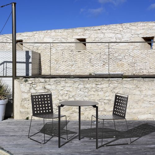 Moderner Tisch - LEG 03-04 - URBANTIME - HPL / Gestell aus Metall / rund