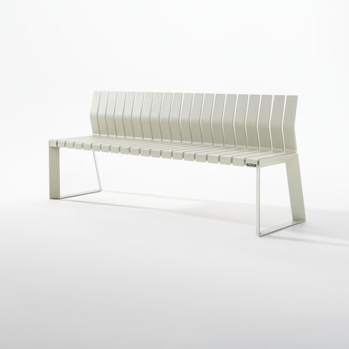 Moderne Bank - LINEAR W/BACKREST - URBANTIME - Aluminium / mit Rückenlehne / ohne Armlehnen