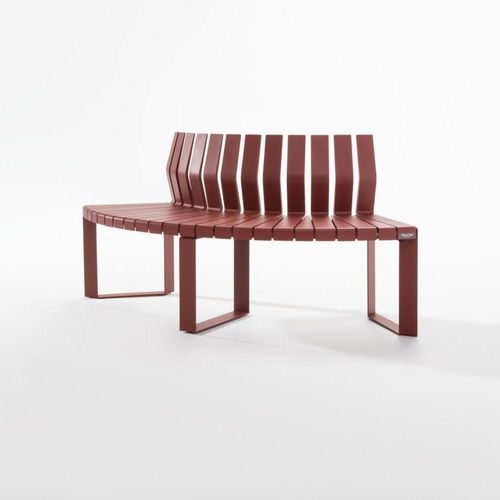 Moderne Bank für den öffentlichen Raum - W/BACKREST .080 - URBANTIME - Aluminium / mit Rückenlehne / ohne Armlehnen