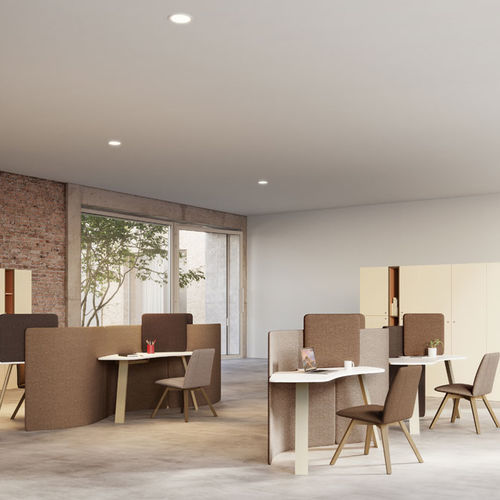 Bodenstehender Schreibtisch - ECO SENSES - FAMO - modern / Holz / gerade