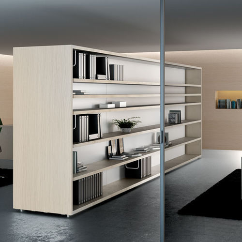 Wandmontiertes Regal - SPI - FAMO - modern / Natureiche / Stahl