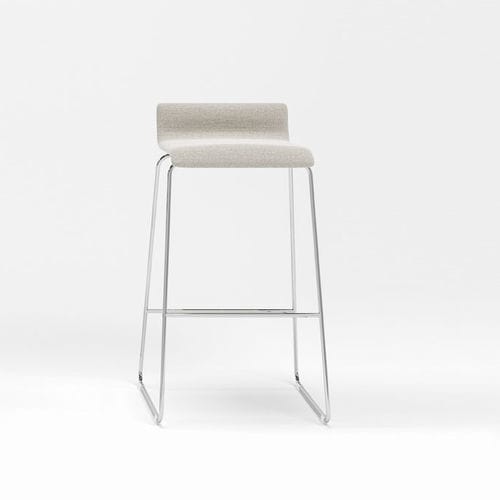Moderner Hocker - LONDON - FAMO - Stoff / Gestell aus Stahl / mit Kufengestell