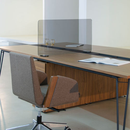 Tisch-Bürotrennwand - PLAN - FAMO - Acryl / Schutz / transparent