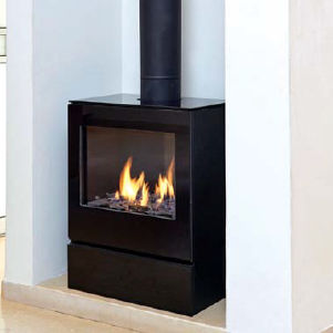 Gaskaminofen - CLASSIC MODERN - Ortal USA - modern / Metall / schwarz