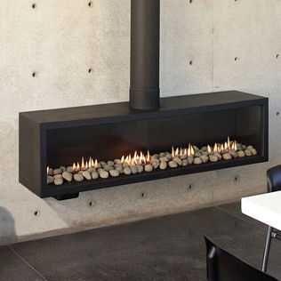 Gaskaminofen - STANDALONE 150 - Ortal USA - wandmontiert / modern / Metall