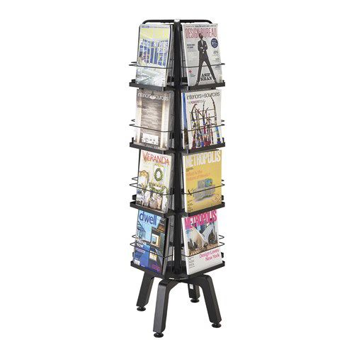 Moderner Zeitschriftenständer - ONYX™ - Safco - für professionellen Einsatz / Stahl / Netz