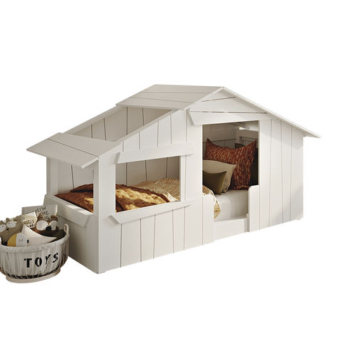 Spielbett - Cabane Montessori - MATHY BY BOLS - Einpersonen / für Kinder / melaminbeschichtet