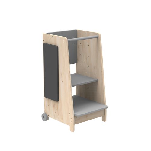 Montessori-Lernturm - ASYMETRY - MATHY BY BOLS - für Kinder / MDF / lackiertes MDF