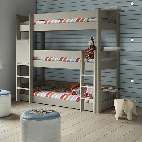 Dreier-Etagen-Bett - DOMINIQUE - MATHY BY BOLS - Einpersonen / modern / für Kinder (Unisex)