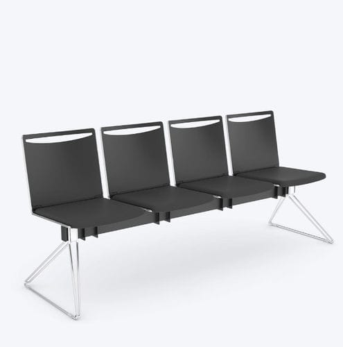 Stahl-Traversenbank - KLIKIT - Viasit GmbH - Polypropylen / 3 Plätze / Viersitzer