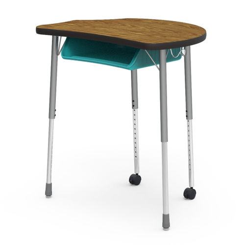 Moderner Tisch - MOLECULE DESK WITH BOOK BOX - Virco - Stahl / Hochdrucklaminat / Kunststoff