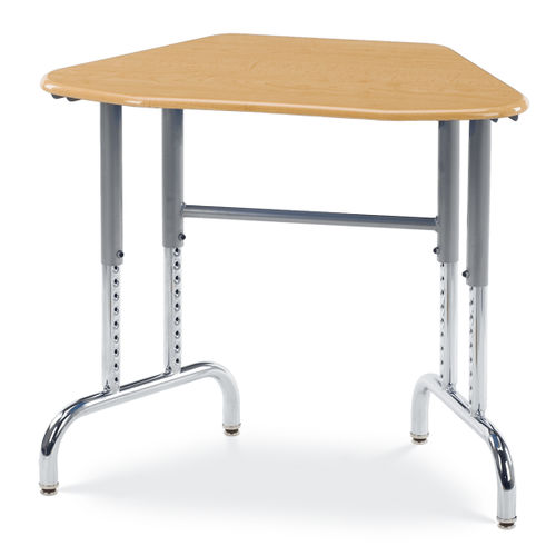 Moderner Tisch - 7900 DESK FOR OCTAGON CONFIGURATIONS - Virco - Holzfurnier / Stahl / Kunststoff