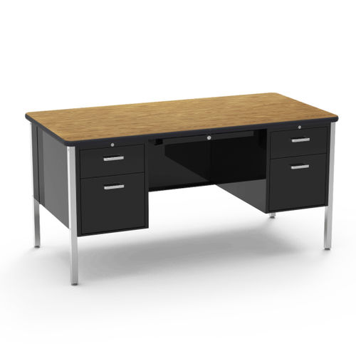 Schreibtisch für Schulen - 540 SERIES TEACHER DOUBLE PEDESTAL - Virco - klassisch / Stahl / Hochdrucklaminat