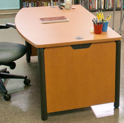 Schreibtisch für Schulen - PLATEAU BOWFRONT TOP - Virco - modern / Stahl / Aluminium