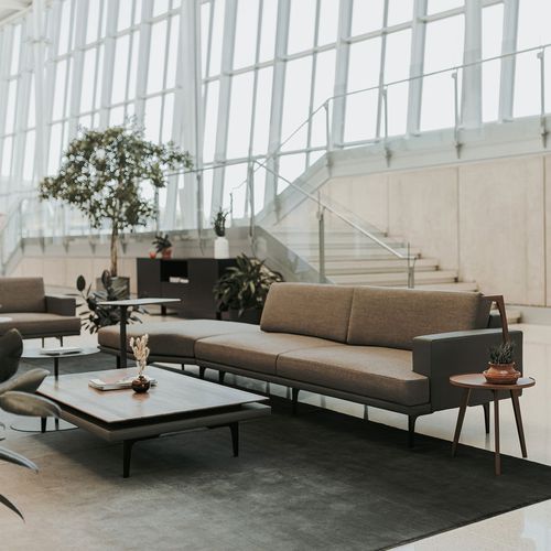 Modulsofa - LYDA - Haworth - modern / Stoff / mit Armlehnen