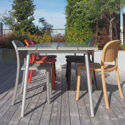 Moderner Tisch - RUN - Haworth - Holz / anodisiertes Aluminium / Gestell aus anodisiertem Aluminium