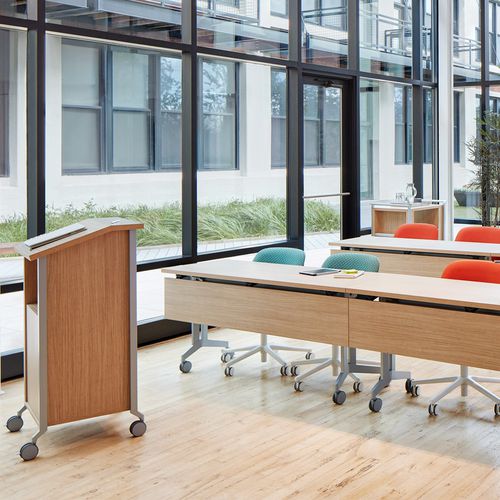 Konferenzpult - PLANES ANCILLARY - Haworth - auf Rollen / Laminat