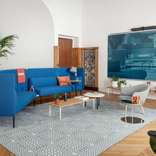 Moderner Teppich - PATCH - Haworth - Motiv / mit geometrischen Motiven / PET