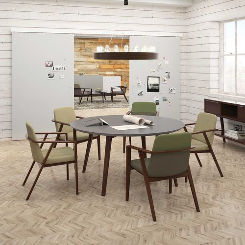 Moderner Stuhl - BOURNE  - Jasper Group - für den Innenraum / Stoff / Holzfurnier