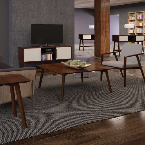 Moderner Couchtisch - BOURNE - Jasper Group - Nussbaum / Holzfurnier / Kirschbaum