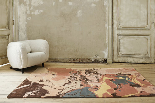 Moderner Teppich - MISTRAL TERRACOTTA - SERGE LESAGE - Motiv / Neuseelandwolle / Tencel®