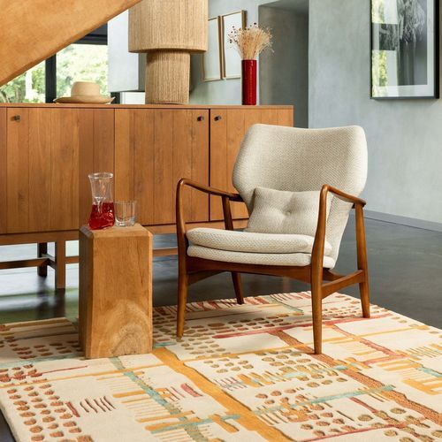 Motiv-Teppich - HIRI JOY - SERGE LESAGE - Neuseelandwolle / Leinen / Tencel®