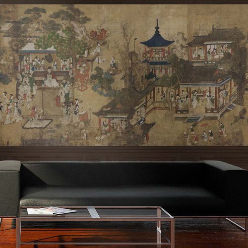 Klassische Tapete - CHINESE PANORAMIC - Papiers de Paris - chinesisches Motiv / Szenen / Tapetenoptik