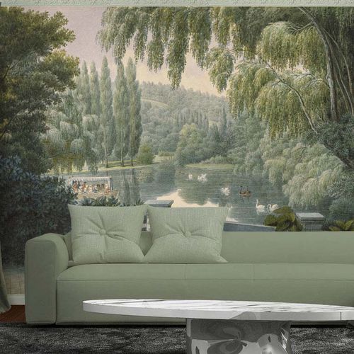 Moderne Tapete - SWAN LAKE 2 - Papiers de Paris - Naturmotiv / Panorama / Tapetenoptik