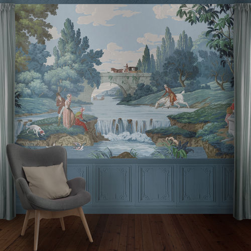 Klassische Tapete - IN THE COUNTRYSIDE - Papiers de Paris - Naturmotiv / Szenen / Tapetenoptik