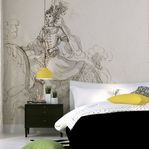 Moderne Tapete - MASCARADE - Papiers de Paris - Szenen / Tapetenoptik / beige