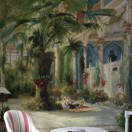 Klassische Tapete - PALM GROVE (2) - Papiers de Paris - Naturmotiv / Szenen / Tapetenoptik