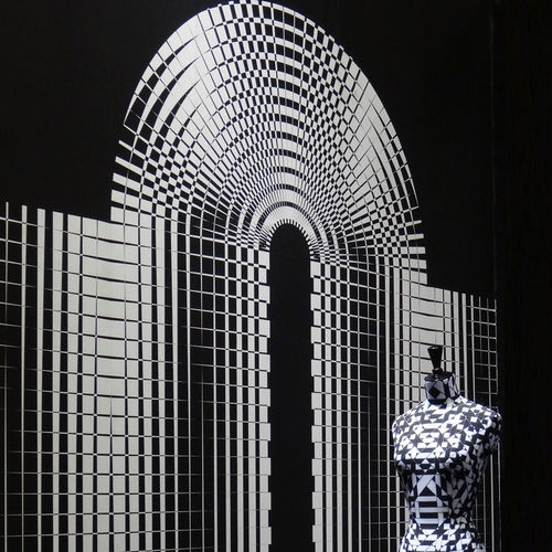 Moderne Tapete - PARLOR GROTESQUE - Papiers de Paris - mit geometrischen Motiven / Szenen / 3D-Effekt