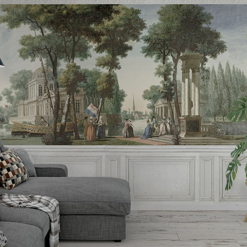 Klassische Tapete - WALK IN A PARK - Papiers de Paris - Naturmotiv / Szenen / Tapetenoptik