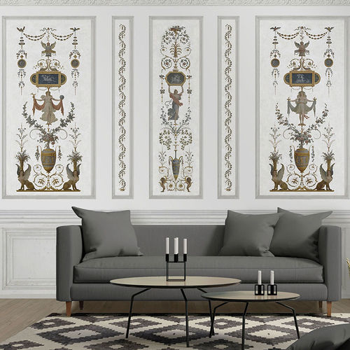 Verkleidungs-Dekorplatte - BOUDOIR DE LA REINE - GROTESQUE N°8 - Papiers de Paris - wandmontiert / hochwiderstandsfähig / Holz